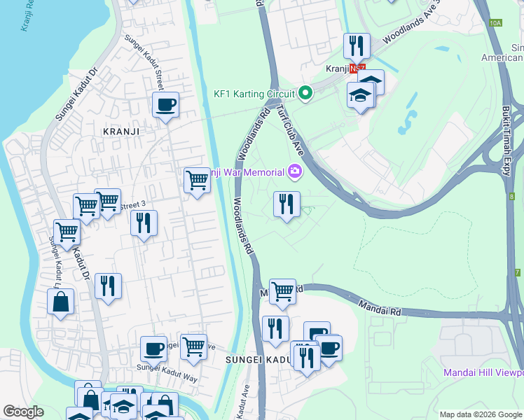 map of restaurants, bars, coffee shops, grocery stores, and more near in Singapore