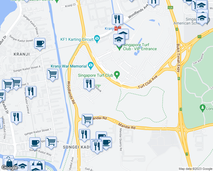 map of restaurants, bars, coffee shops, grocery stores, and more near in Singapore