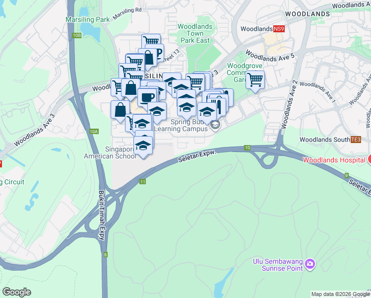 map of restaurants, bars, coffee shops, grocery stores, and more near in Singapore