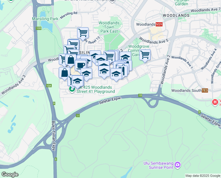 map of restaurants, bars, coffee shops, grocery stores, and more near in Singapore