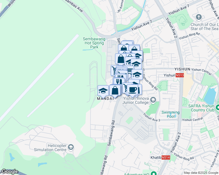 map of restaurants, bars, coffee shops, grocery stores, and more near in Singapore