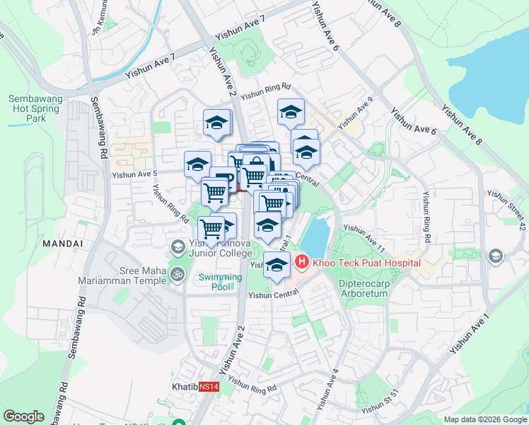 map of restaurants, bars, coffee shops, grocery stores, and more near in Singapore