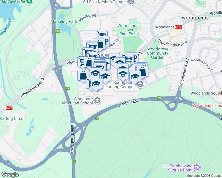 map of restaurants, bars, coffee shops, grocery stores, and more near in Singapore