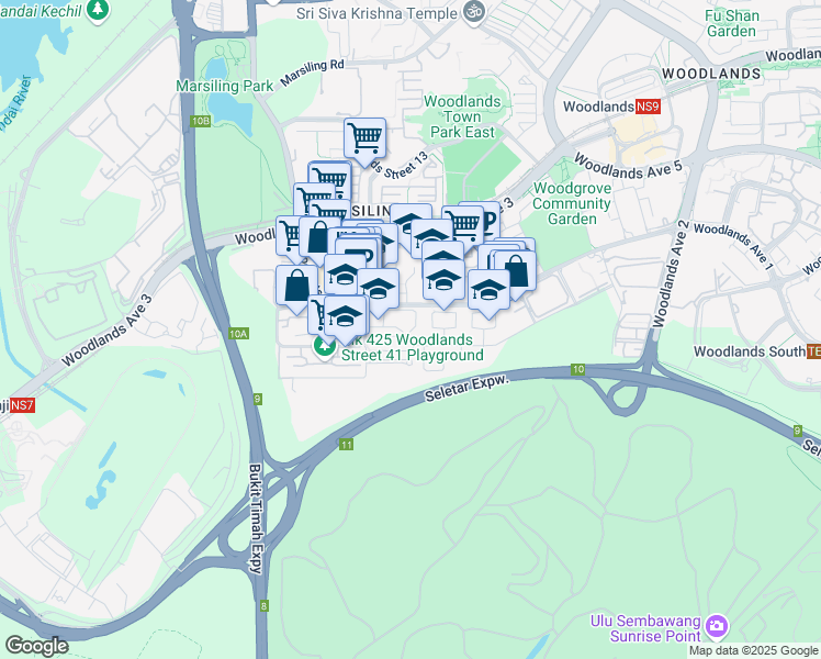 map of restaurants, bars, coffee shops, grocery stores, and more near in Singapore