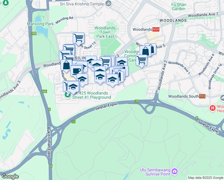 map of restaurants, bars, coffee shops, grocery stores, and more near in Singapore