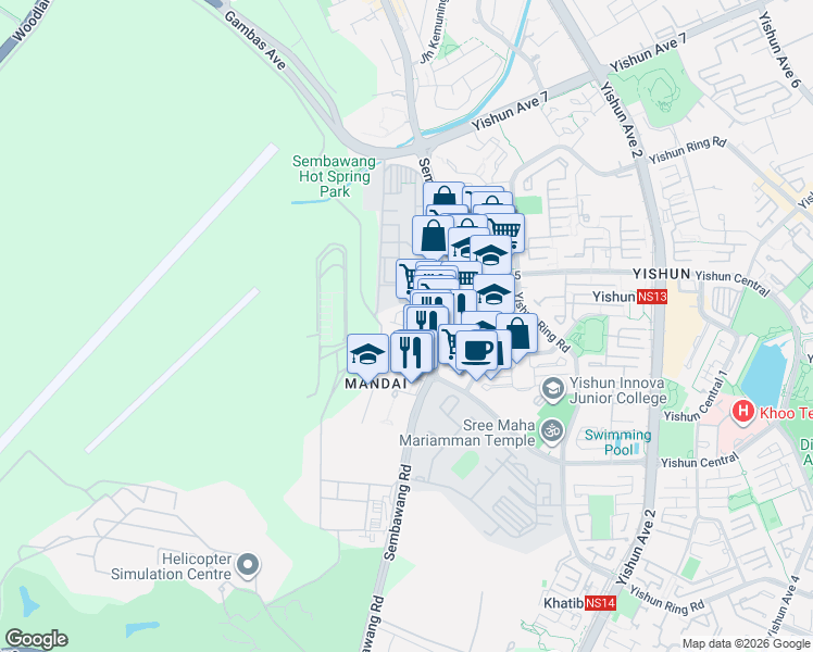 map of restaurants, bars, coffee shops, grocery stores, and more near in Singapore