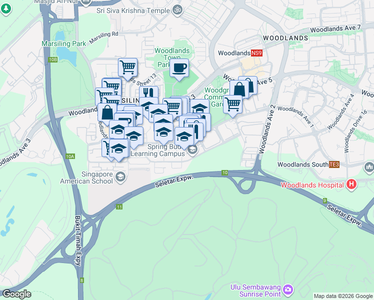 map of restaurants, bars, coffee shops, grocery stores, and more near in Singapore