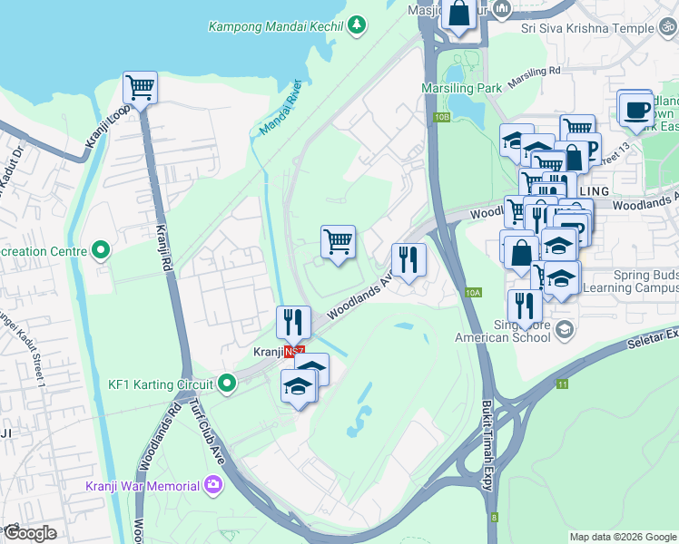 map of restaurants, bars, coffee shops, grocery stores, and more near in Singapore