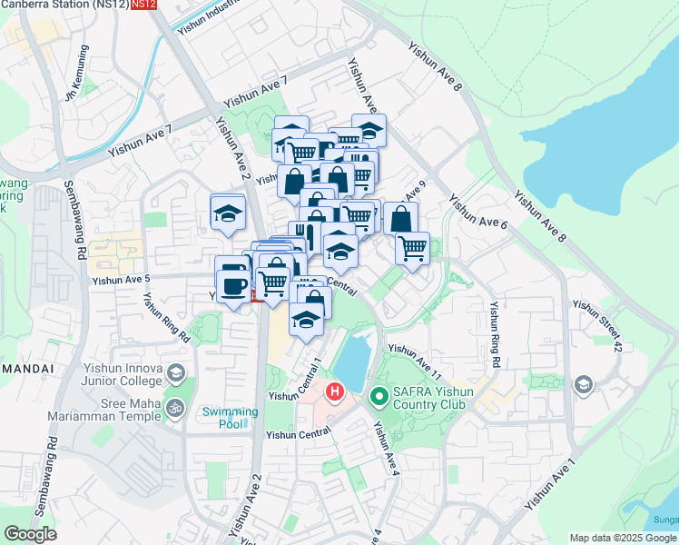 map of restaurants, bars, coffee shops, grocery stores, and more near in Singapore