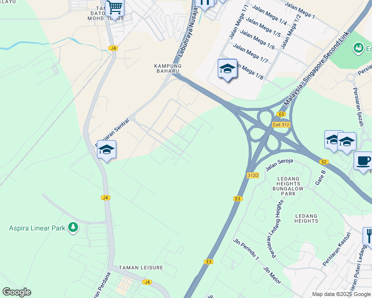 map of restaurants, bars, coffee shops, grocery stores, and more near 2 Jalan Teknologi Perintis 1/3 in Gelang Patah