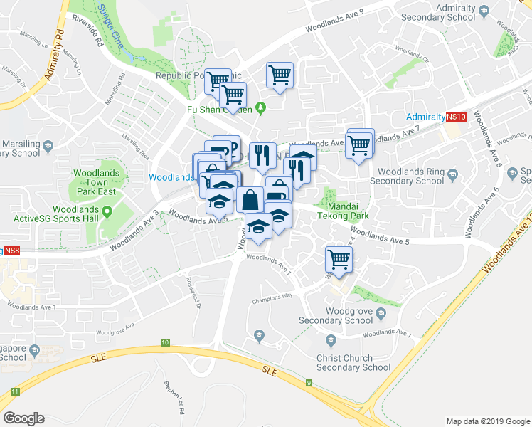 map of restaurants, bars, coffee shops, grocery stores, and more near in Singapore