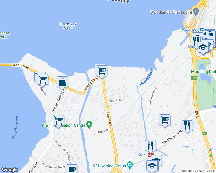 map of restaurants, bars, coffee shops, grocery stores, and more near in Singapore