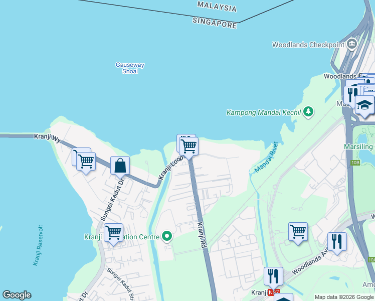 map of restaurants, bars, coffee shops, grocery stores, and more near in Singapore