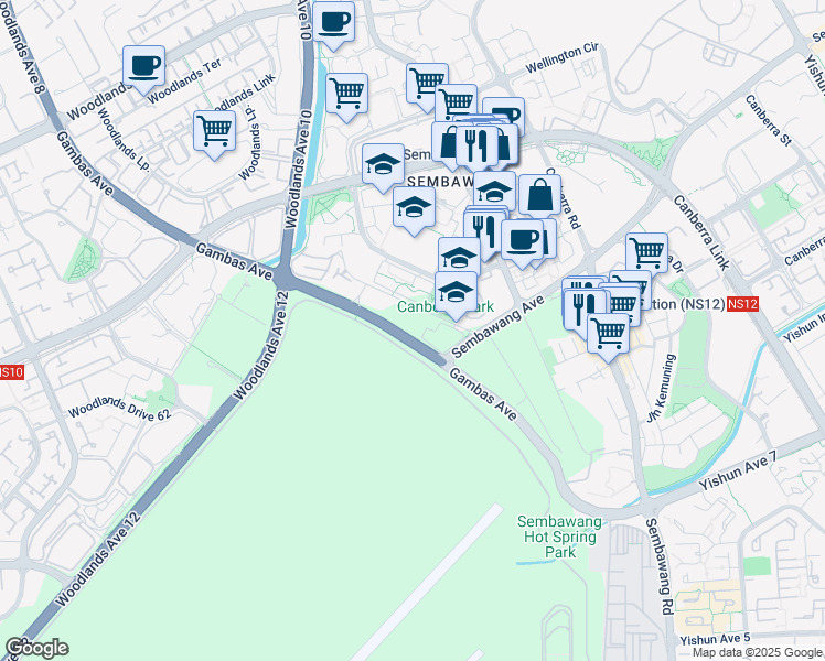 map of restaurants, bars, coffee shops, grocery stores, and more near in Singapore