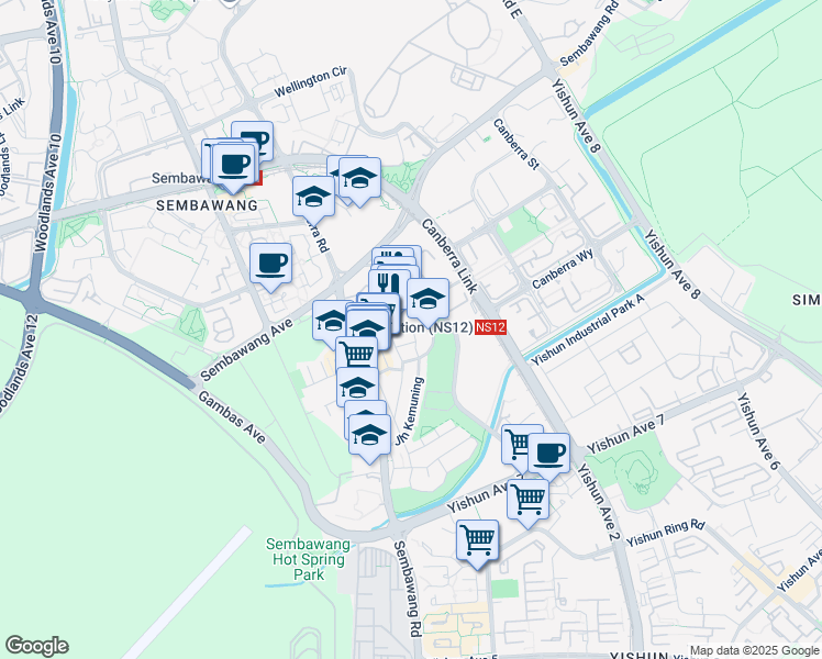 map of restaurants, bars, coffee shops, grocery stores, and more near in Singapore