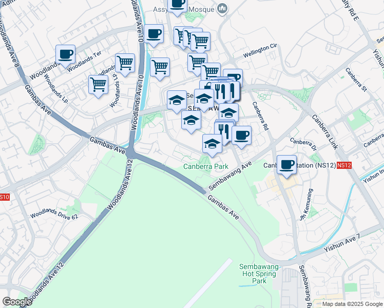 map of restaurants, bars, coffee shops, grocery stores, and more near in Singapore