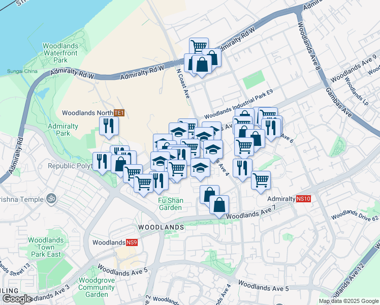 map of restaurants, bars, coffee shops, grocery stores, and more near in Singapore