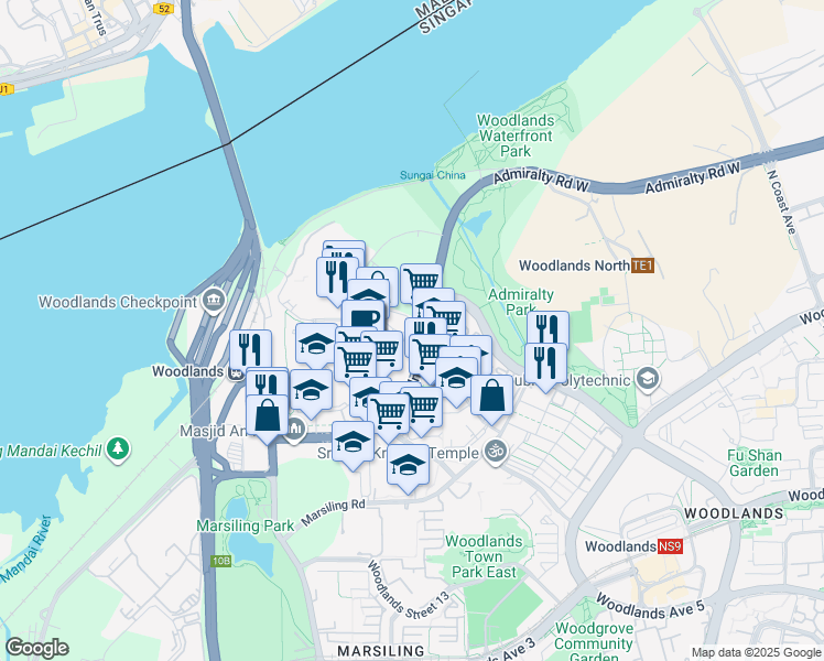 map of restaurants, bars, coffee shops, grocery stores, and more near in Singapore