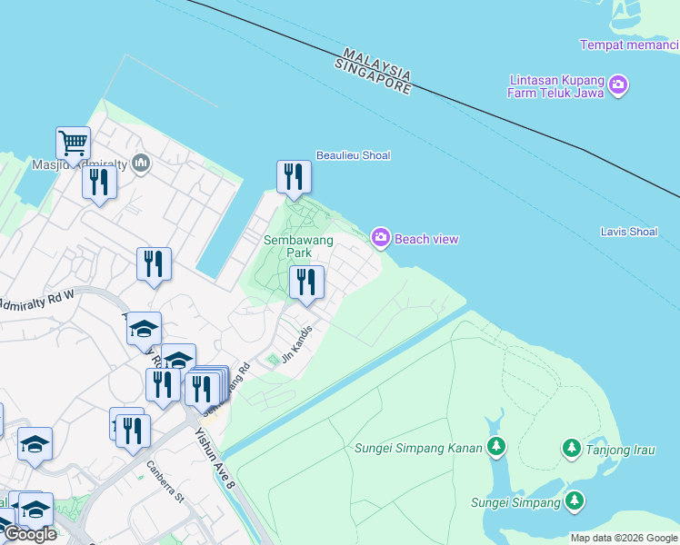 map of restaurants, bars, coffee shops, grocery stores, and more near in Singapore