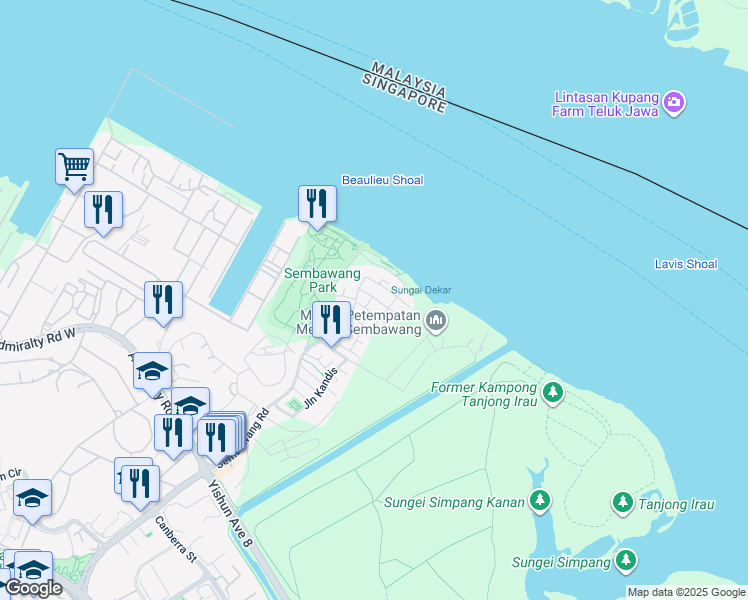map of restaurants, bars, coffee shops, grocery stores, and more near in Singapore