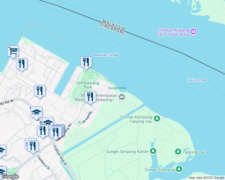 map of restaurants, bars, coffee shops, grocery stores, and more near in Singapore
