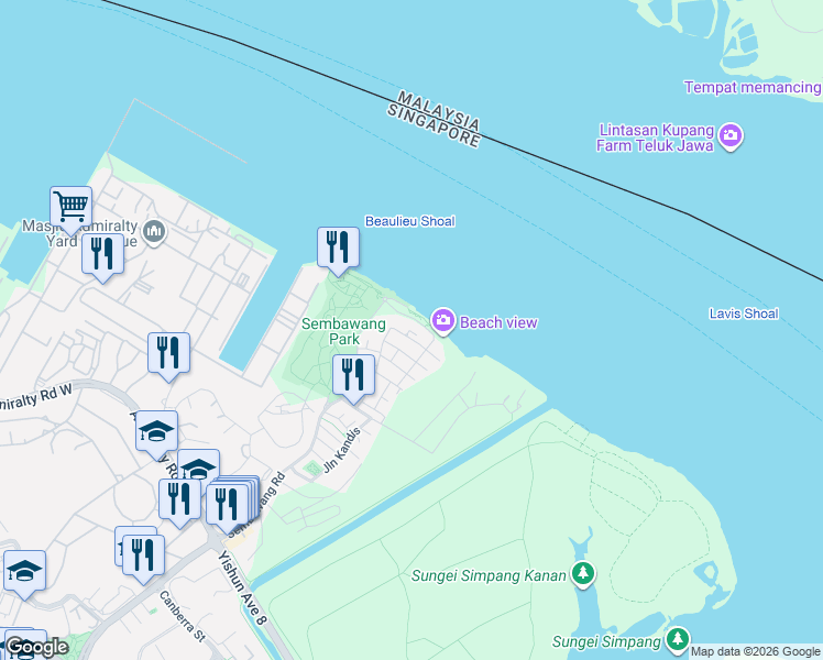 map of restaurants, bars, coffee shops, grocery stores, and more near in Singapore
