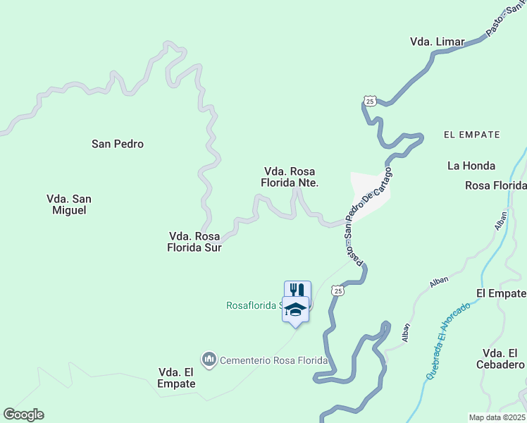 map of restaurants, bars, coffee shops, grocery stores, and more near in Arboleda