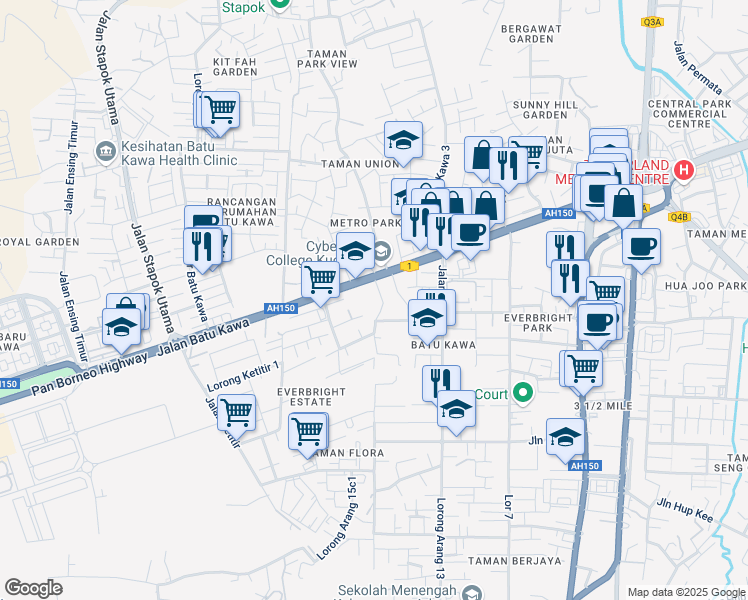 Batu Kawa Kuching Map Jalan Batu Kawa, Kuching Sarawak - Walk Score