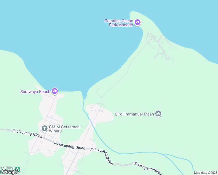 map of restaurants, bars, coffee shops, grocery stores, and more near in North Minahasa Regency