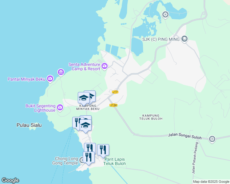 map of restaurants, bars, coffee shops, grocery stores, and more near in Senggarang