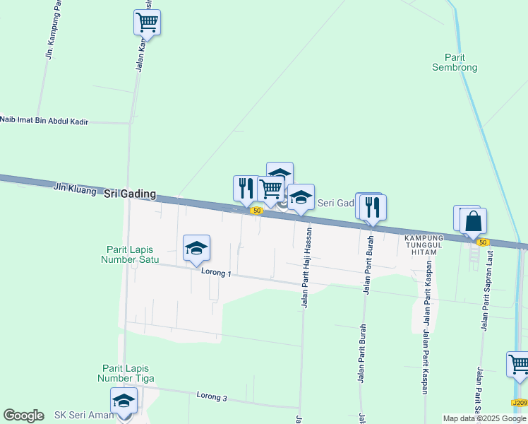 map of restaurants, bars, coffee shops, grocery stores, and more near in 