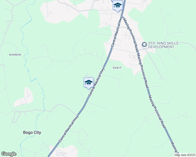 map of restaurants, bars, coffee shops, grocery stores, and more near Central Nautical Highway in Bogo City