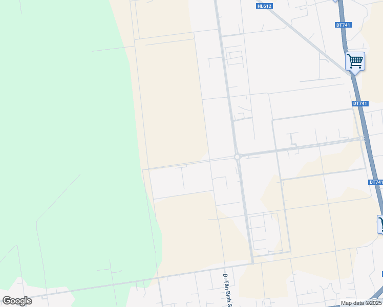 map of restaurants, bars, coffee shops, grocery stores, and more near Unnamed Road in Thị xã Tân Uyên