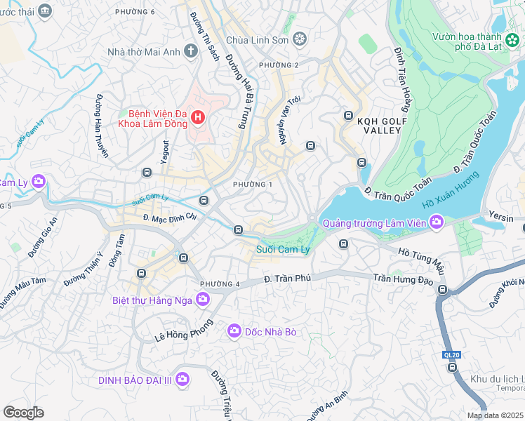 map of restaurants, bars, coffee shops, grocery stores, and more near 75 Nam Kỳ Khởi Nghĩa in Đà Lạt