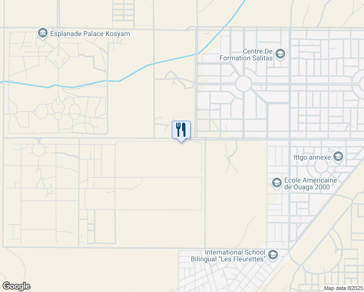 map of restaurants, bars, coffee shops, grocery stores, and more near in Ouagadougou