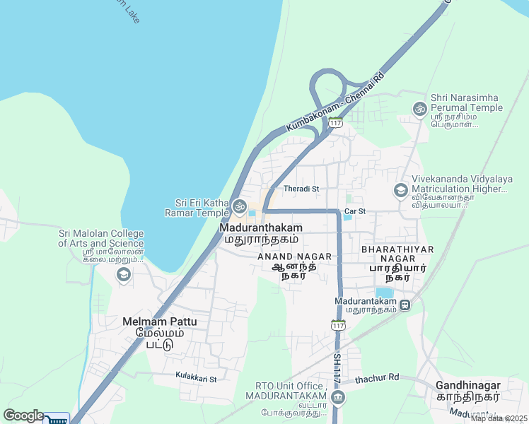 map of restaurants, bars, coffee shops, grocery stores, and more near 21/175,CHELLIAMMAN THERADI ST GST Road in Madurantakam