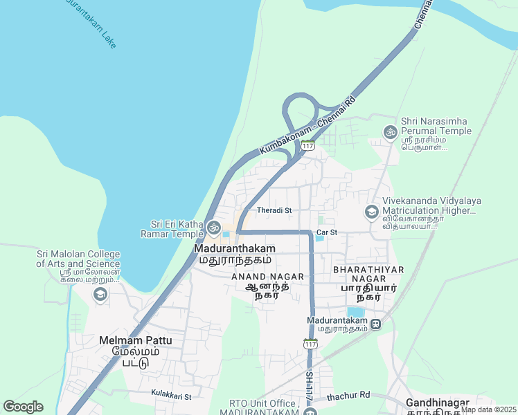 map of restaurants, bars, coffee shops, grocery stores, and more near 21/175,CHELLIAMMAN THERADI ST GST Road in Madurantakam