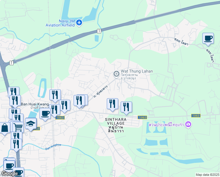 map of restaurants, bars, coffee shops, grocery stores, and more near ซอย ทรัพย์สะอาด in Muang Pattaya