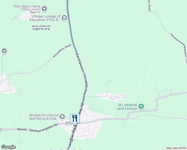 map of restaurants, bars, coffee shops, grocery stores, and more near in Illuppaithandalam
