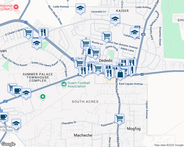 map of restaurants, bars, coffee shops, grocery stores, and more near in Macheche