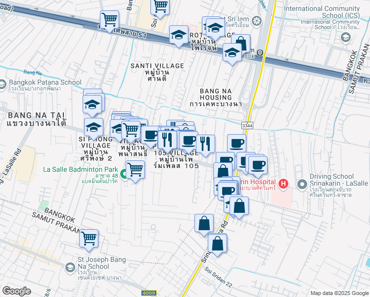 map of restaurants, bars, coffee shops, grocery stores, and more near in 