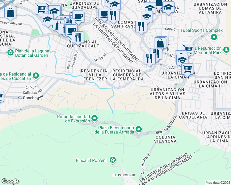 map of restaurants, bars, coffee shops, grocery stores, and more near in 