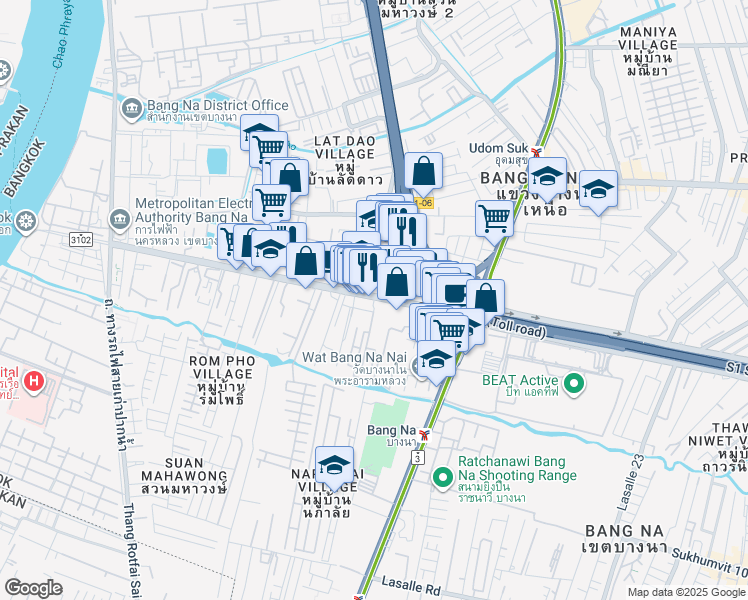 map of restaurants, bars, coffee shops, grocery stores, and more near in 