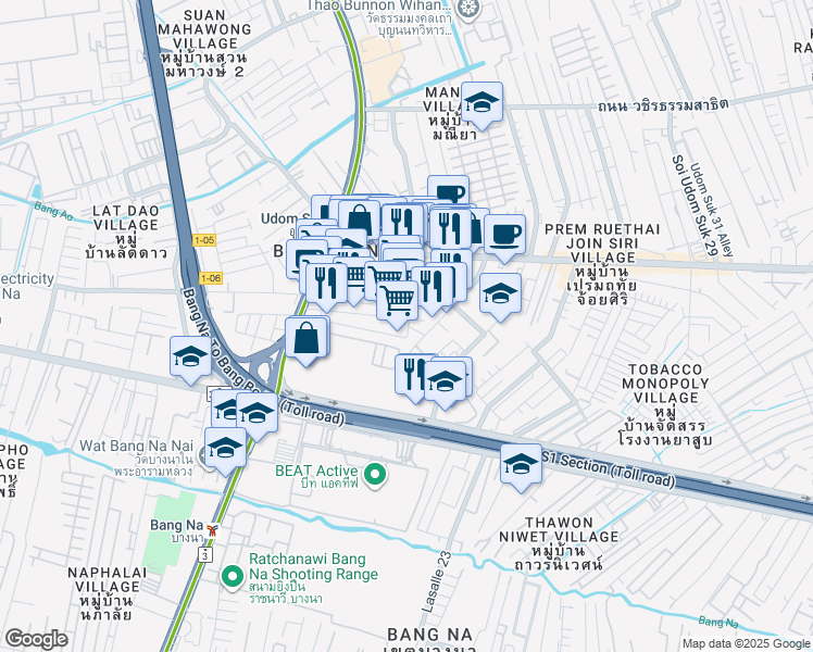 map of restaurants, bars, coffee shops, grocery stores, and more near in 