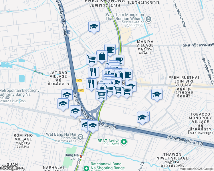 map of restaurants, bars, coffee shops, grocery stores, and more near in 