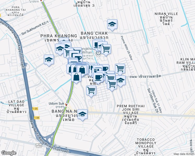 map of restaurants, bars, coffee shops, grocery stores, and more near in 