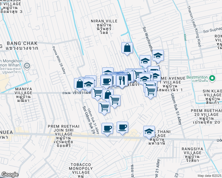 map of restaurants, bars, coffee shops, grocery stores, and more near in 