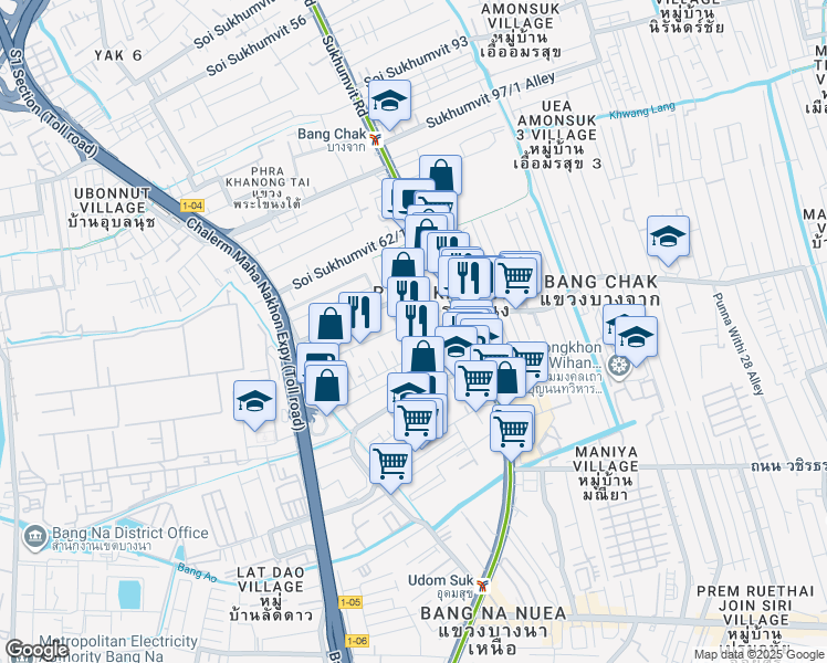 map of restaurants, bars, coffee shops, grocery stores, and more near in 