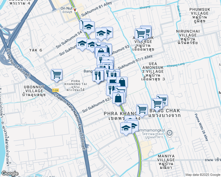 map of restaurants, bars, coffee shops, grocery stores, and more near in 