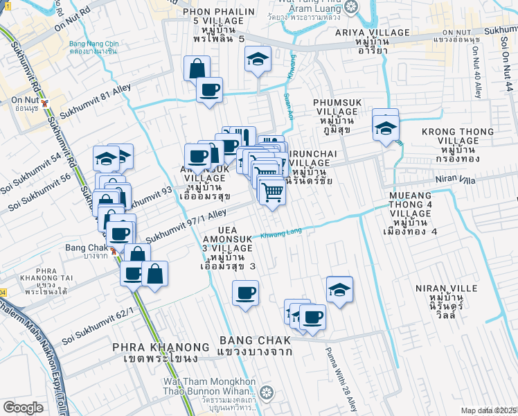 map of restaurants, bars, coffee shops, grocery stores, and more near in 